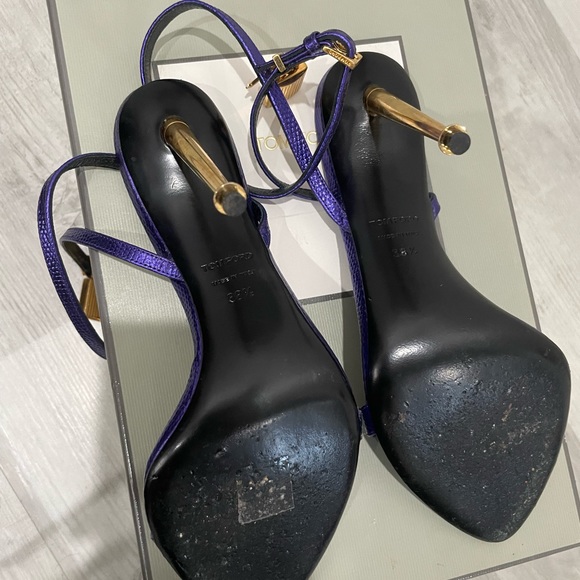 Tom Ford Padlock Sandal Purple Snakeskin 38.5 - Picture 8 of 8